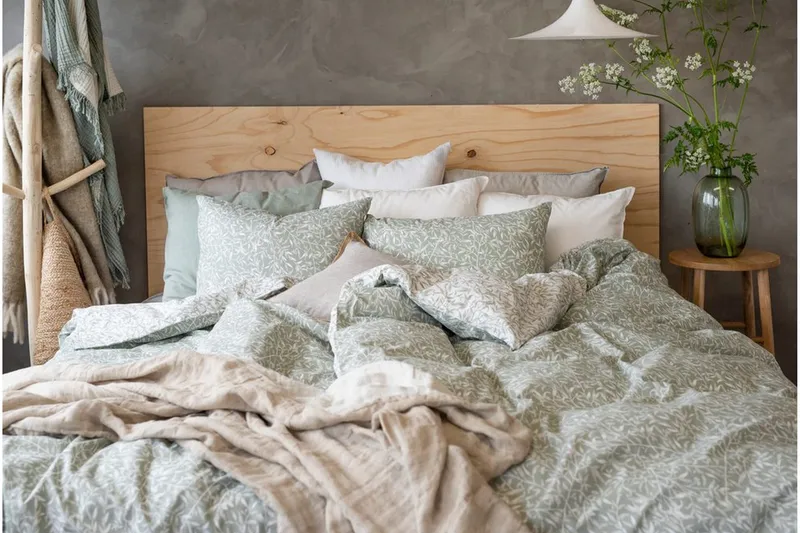 Påslakanset Enkelsäng 2-Dels Garden - Grön - Textilier & mattor - Sängkläder - Bäddset & påslakanset