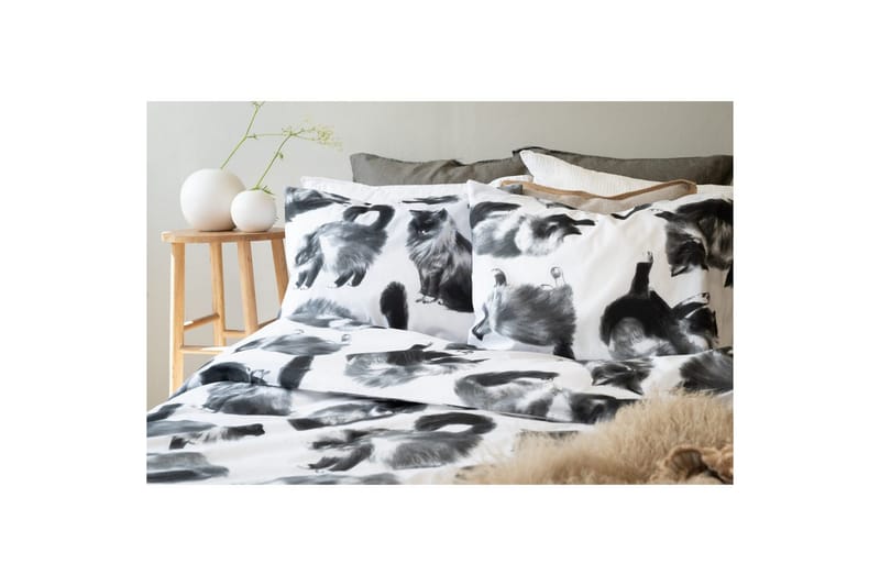 Påslakanset Enkelsäng 2-Dels Julis Grå - Borganäs of Sweden - Textilier & mattor - Sängkläder - Bäddset & påslakanset