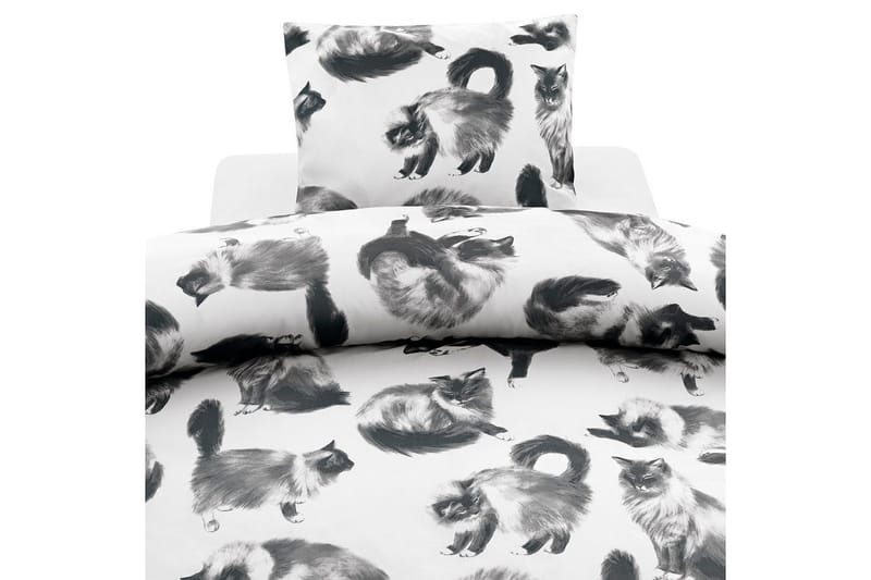 Påslakanset Enkelsäng 2-Dels Julis Grå, Borganäs of Sweden