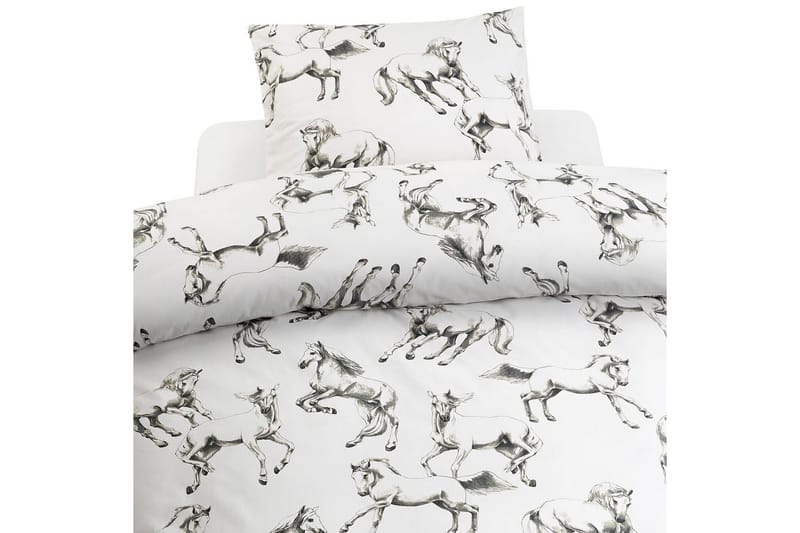 Påslakanset Enkelsäng 2-Dels Lipizzaner Grå
