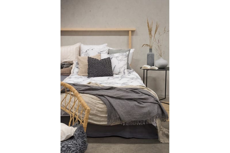 Påslakanset Enkelsäng 2-Dels Marmor Vit - Borganäs of Sweden - Textilier & mattor - Sängkläder - Bäddset & påslakanset