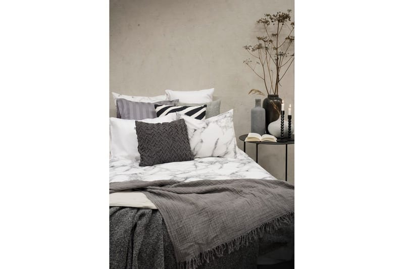 Påslakanset Enkelsäng 2-Dels Marmor Vit - Borganäs of Sweden - Textilier & mattor - Sängkläder - Bäddset & påslakanset