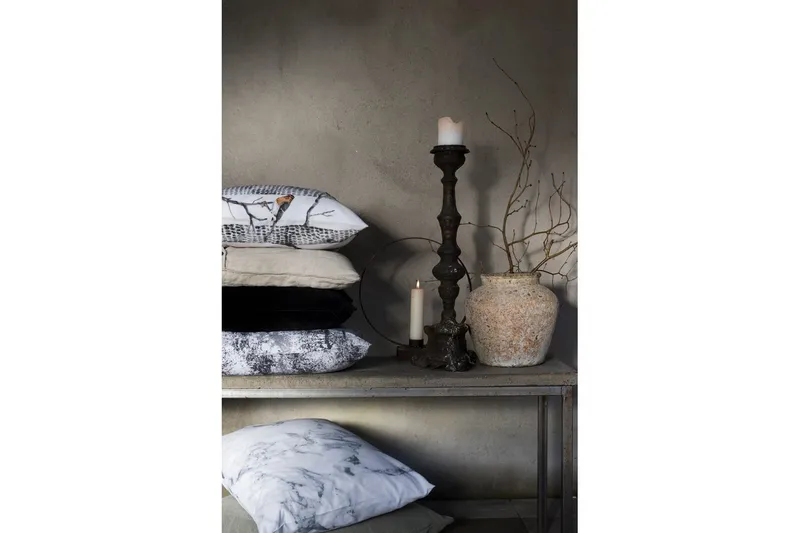 Påslakanset Enkelsäng 2-Dels Marmor Vit - Textilier & mattor - Sängkläder - Bäddset & påslakanset