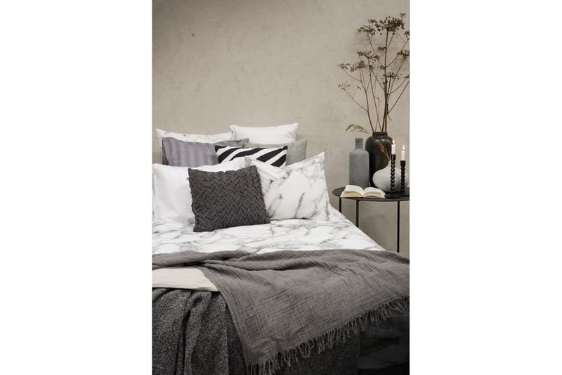 Påslakanset Enkelsäng 2-Dels Marmor Vit - Textilier & mattor - Sängkläder - Bäddset & påslakanset