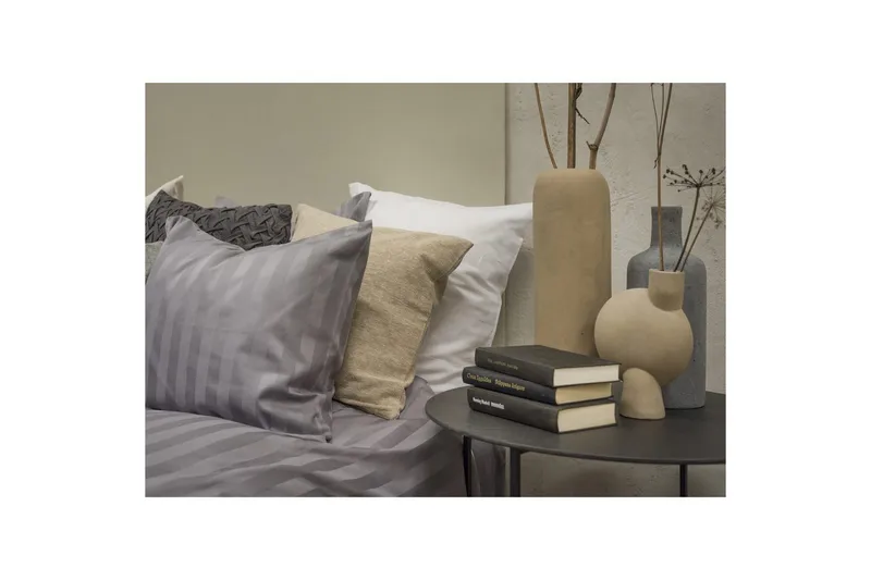 Påslakanset Enkelsäng 2-Dels Satin - Ljusgrå - Textilier & mattor - Sängkläder - Bäddset & påslakanset