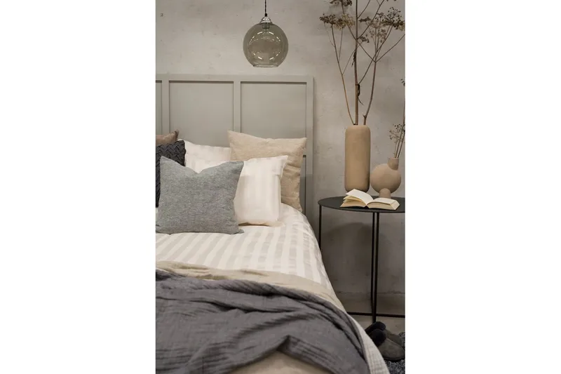 Påslakanset Enkelsäng 2-Dels Satin - Sand - Textilier & mattor - Sängkläder - Bäddset & påslakanset