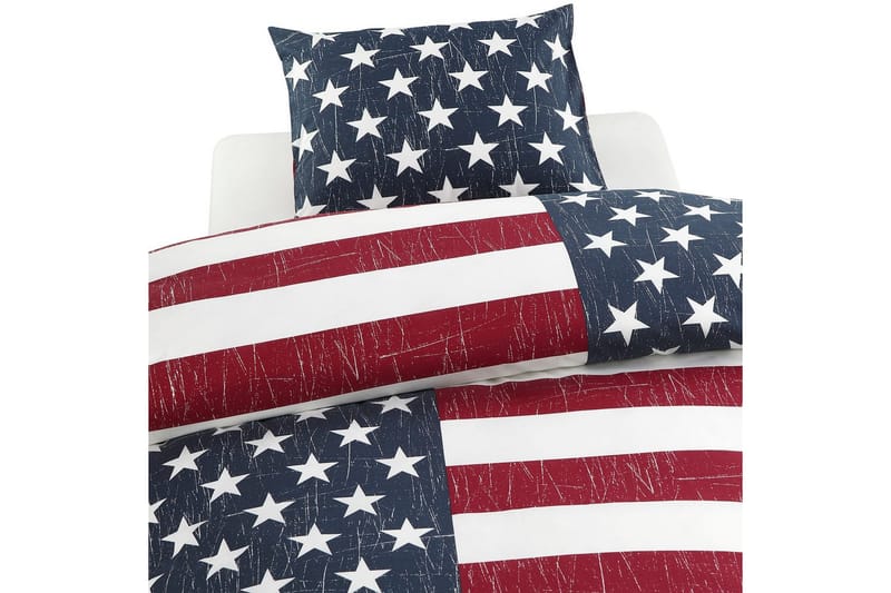 Påslakanset Enkelsäng 2-Dels United States Marinblå