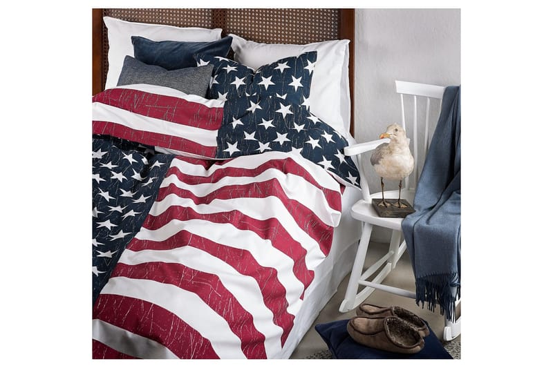Påslakanset Enkelsäng 2-Dels United States Marinblå - Textilier & mattor - Sängkläder - Bäddset & påslakanset