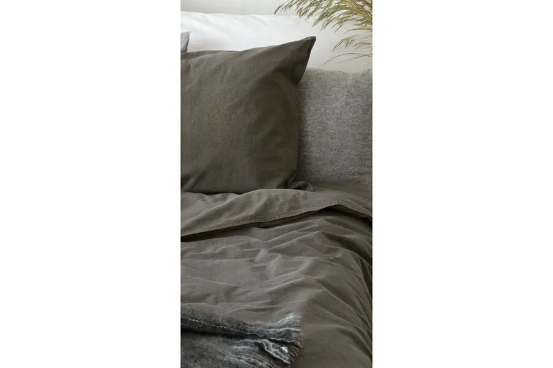 Påslakanset Enkelsäng 2-Dels Washed - Grå - Textilier & mattor - Sängkläder - Bäddset & påslakanset