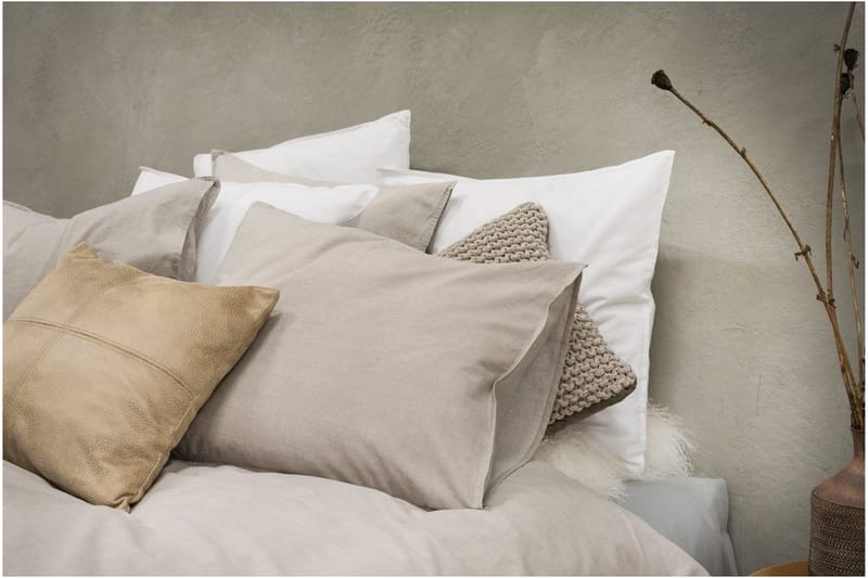 Påslakanset Enkelsäng 2-Dels Washed - Greige - Textilier & mattor - Sängkläder - Bäddset & påslakanset