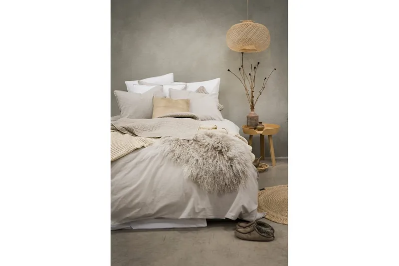 Påslakanset Enkelsäng 2-Dels Washed - Greige - Textilier & mattor - Sängkläder - Bäddset & påslakanset