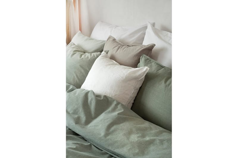 Påslakanset Enkelsäng 2-Dels Washed - Grön - Textilier & mattor - Sängkläder - Bäddset & påslakanset