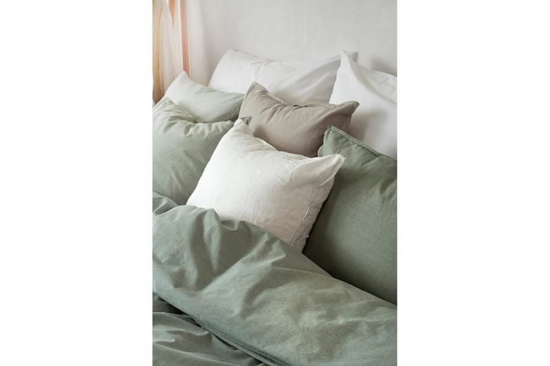 Påslakanset Enkelsäng 2-Dels Washed - Grön - Textilier & mattor - Sängkläder - Bäddset & påslakanset