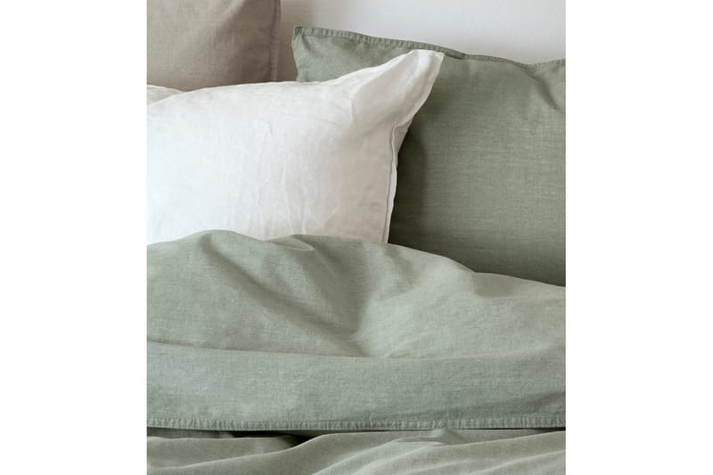 Påslakanset Enkelsäng 2-Dels Washed - Grön - Textilier & mattor - Sängkläder - Bäddset & påslakanset