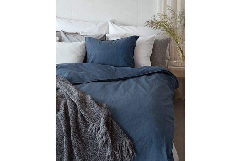 Påslakanset Enkelsäng 2-Dels Washed - Marinblå - Textilier & mattor - Sängkläder - Bäddset & påslakanset