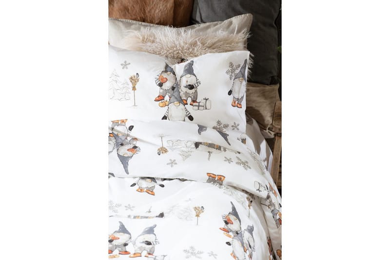 Påslakanset Enkelsäng Frosty Christmas - Grå - Textilier & mattor - Sängkläder - Bäddset & påslakanset