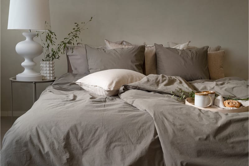 PERCALE 3-Dels Bäddset 210x220/50x60 cm Grön - Borganäs - Textilier & mattor - Sängkläder - Bäddset & påslakanset