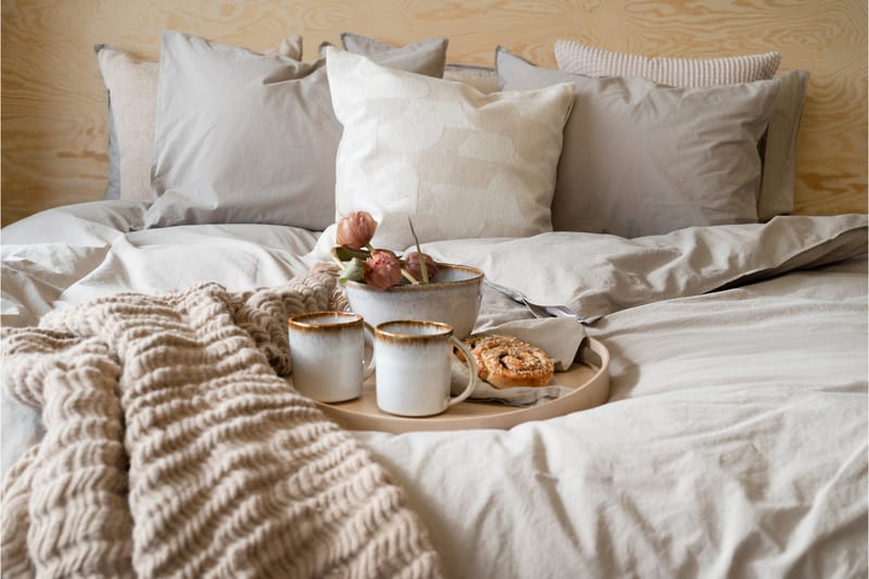 PERCALE 3-Dels Bäddset 210x220/50x60 cm Linnebeige - Borganäs - Textilier & mattor - Sängkläder - Bäddset & påslakanset