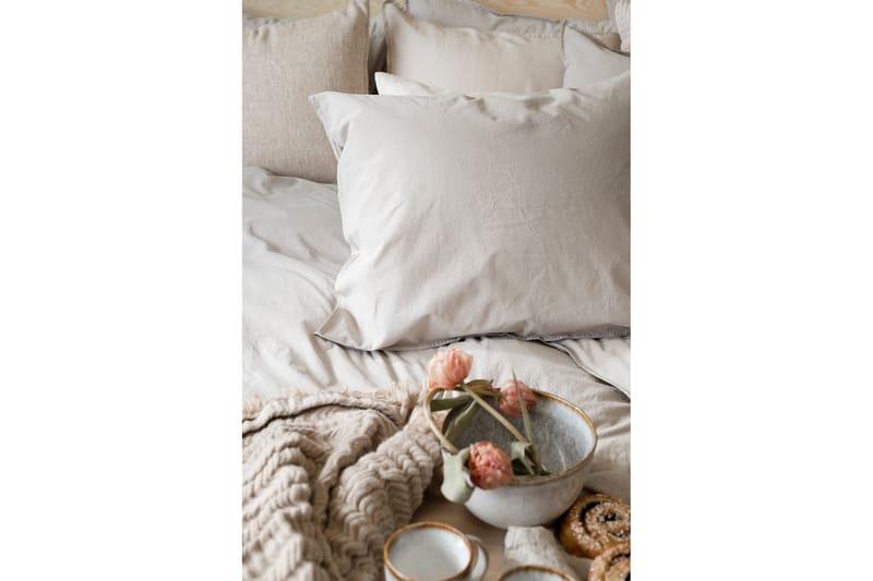 PERCALE 3-Dels Bäddset 210x220/50x60 cm Linnebeige - Borganäs - Textilier & mattor - Sängkläder - Bäddset & påslakanset