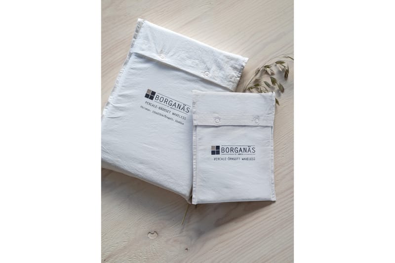 PERCALE Bäddset 150x210/50x60 cm 2-pack Vit - Borganäs - Bäddset & påslakanset - Bäddset dubbelsäng - Sängkläder