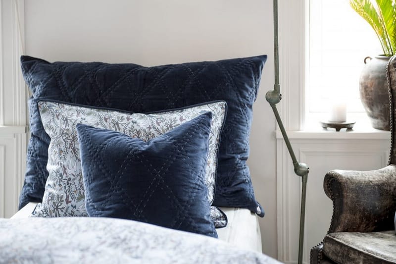 Sonje Örngott 50x50 cm - Blå/Sammet - Textilier & mattor - Sängkläder - Örngott