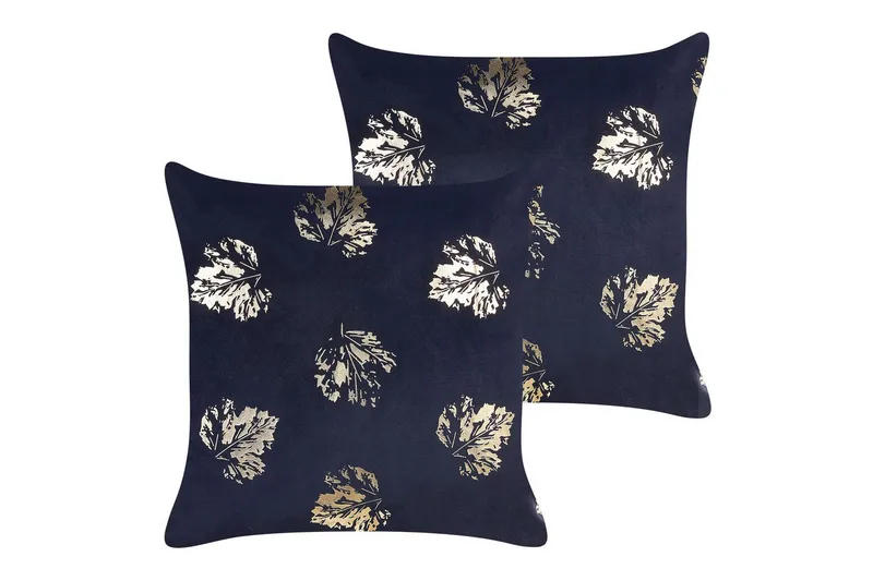 Prydnadskuddar Goldenrod set om 2 Svart/guld, Svart/guld