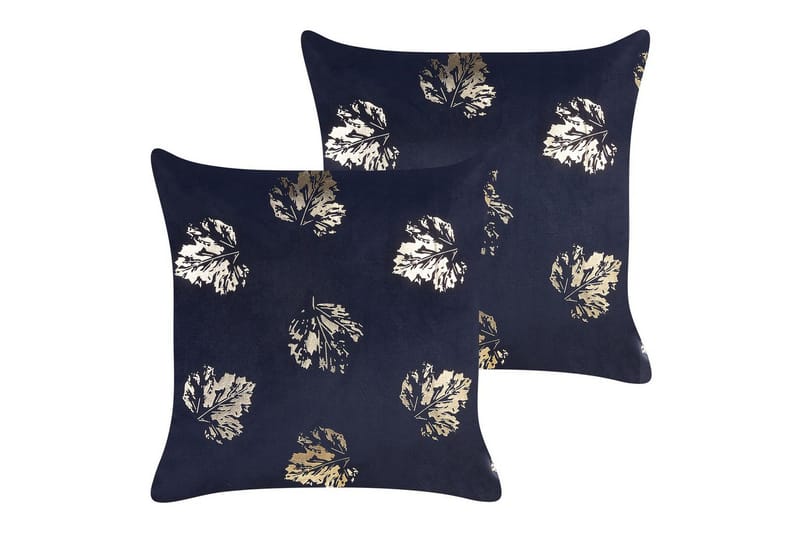 Prydnadskuddar Goldenrod set om 2 Svart/guld, Svart/guld