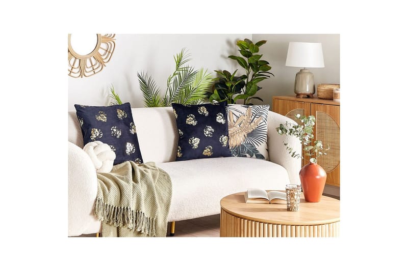 Prydnadskuddar Goldenrod set om 2 Svart/guld - Svart/guld - Textilier & mattor - Sängkläder - Sovkudde - Huvudkudde & Innerkudde