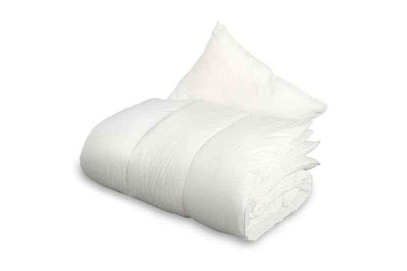 Täcke + Kudde Vuxen 150 x 200 cm + 50 x 60 cm Vit, Borganäs