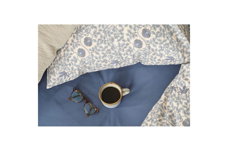 Påslakanset Enkelsäng 2-Dels Botanique - Blå - Textilier & mattor - Sängkläder - Bäddset & påslakanset - Bäddset dubbelsäng