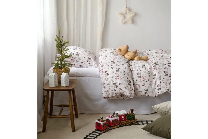 Påslakanset Enkelsäng 2-Dels Fingal Jul Vit - Vit - Textilier & mattor - Sängkläder - Bäddset & påslakanset - Bäddset dubbelsäng