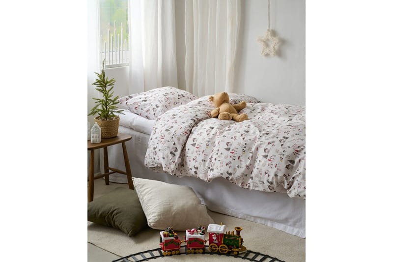 Påslakanset Enkelsäng 2-Dels Fingal Jul Vit - Vit - Textilier & mattor - Sängkläder - Bäddset & påslakanset - Bäddset dubbelsäng