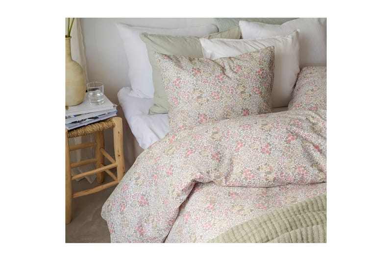 Påslakanset Enkelsäng 2-Dels Floret Sand - Brun - Textilier & mattor - Sängkläder - Täcke