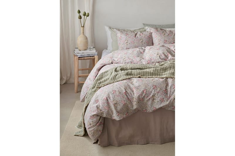 Påslakanset Enkelsäng 2-Dels Floret Sand - Brun - Textilier & mattor - Sängkläder - Täcke