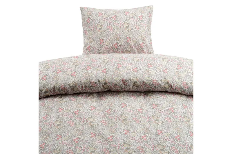 Påslakanset Enkelsäng 2-Dels Floret Sand - Brun - Textilier & mattor - Sängkläder - Bäddset & påslakanset - Bäddset dubbelsäng
