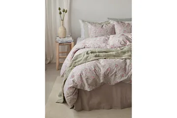 Påslakanset Enkelsäng 2-Dels Floret Sand - Brun - Textilier & mattor - Sängkläder - Bäddset & påslakanset - Bäddset dubbelsäng