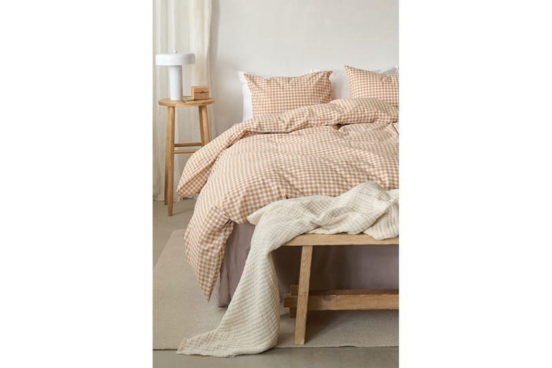 Påslakanset Enkelsäng 2-Dels Märta Ruta - Gul - Textilier & mattor - Sängkläder - Bäddset & påslakanset - Bäddset dubbelsäng