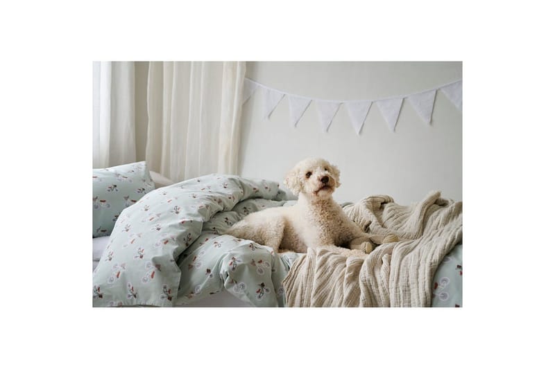 Påslakanset Enkelsäng 2-Dels Plingeling Grön - Grön - Textilier & mattor - Sängkläder - Täcke