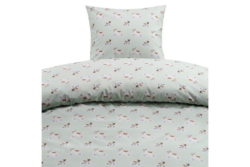 Påslakanset Enkelsäng 2-Dels Plingeling Grön, Grön