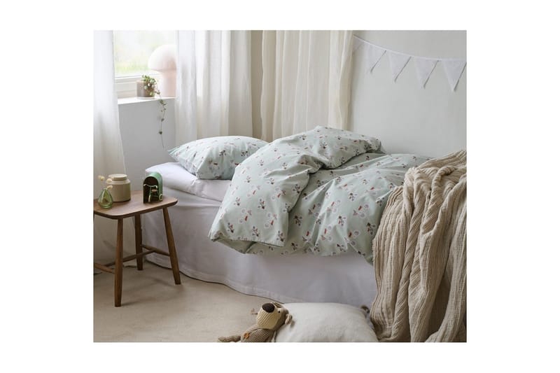 Påslakanset Enkelsäng 2-Dels Plingeling Grön - Grön - Textilier & mattor - Sängkläder - Täcke