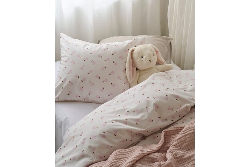 Påslakanset Enkelsäng 2-Dels Päron Rosa - Rosa - Textilier & mattor - Sängkläder - Täcke