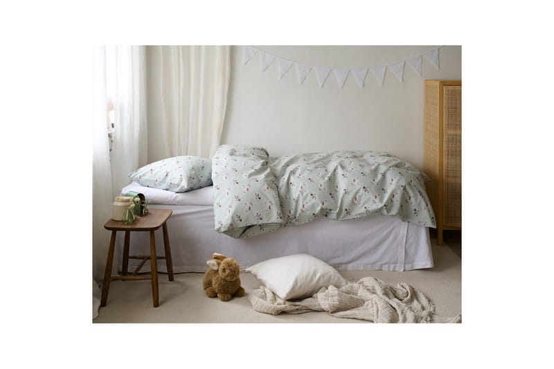 Påslakanset Enkelsäng 2-Dels Plingeling Grön - Grön - Textilier & mattor - Sängkläder - Bäddset & påslakanset - Bäddset dubbelsäng