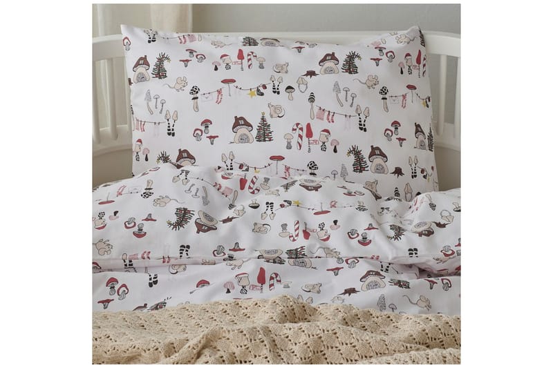 Påslakanset till Spjälsäng 2-Dels Fingal Jul Vit - Vit - Textilier & mattor - Sängkläder - Bäddset & påslakanset - Bäddset enkelsäng