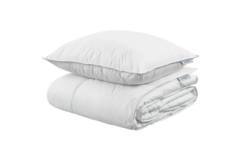 Täcke + Kudde 150 x 200 cm + 50 x 60 cm Vit