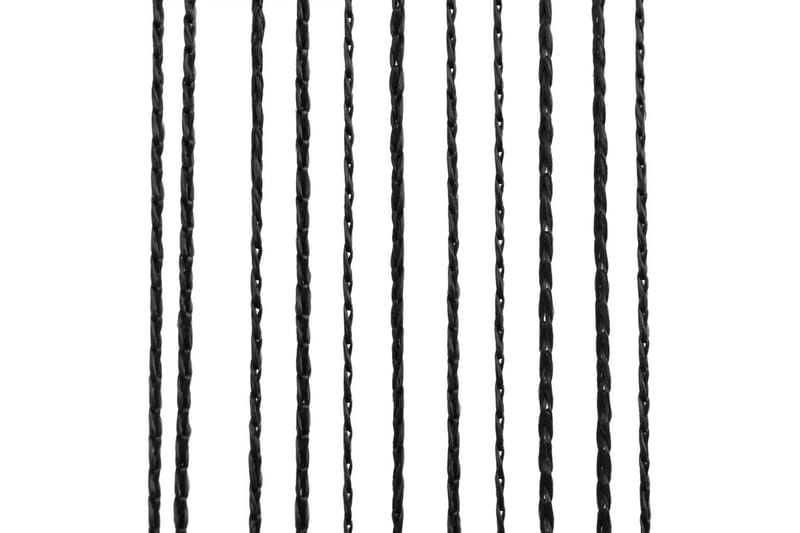 Trådgardiner 2 st 100x250 cm svart - Gardiner & gardinupphängning