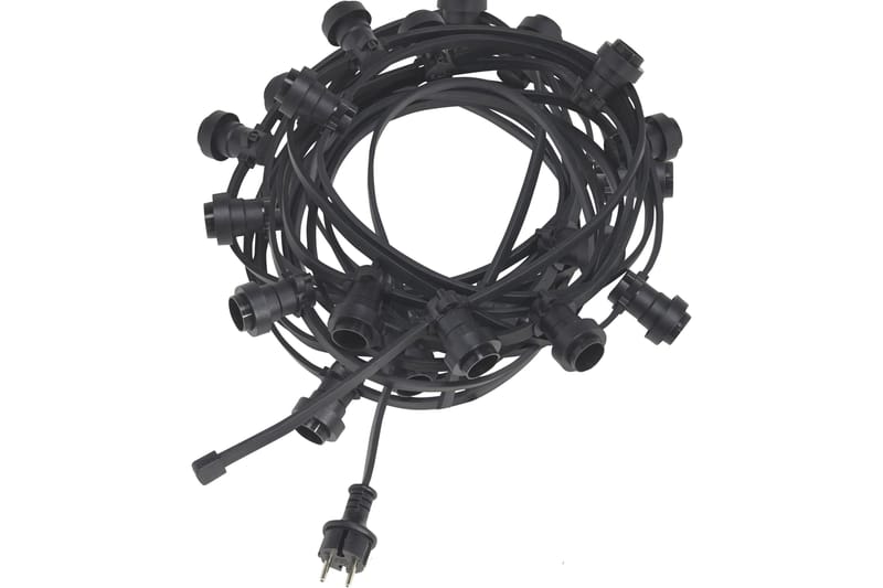 Bright Light String Svart - Balkongbelysning - Ljusslinga utomhus