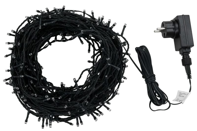 Ljusslinga 400 LED inne/ute 40 m kallvit - Vit - Utemöbler - Balkong - Balkongbelysning