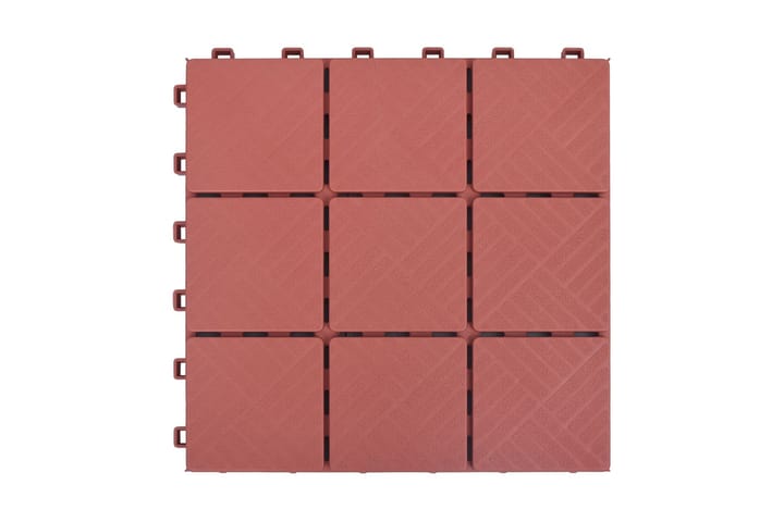 Trall 10 st röd 30,5x30,5 cm plast - Trall balkong