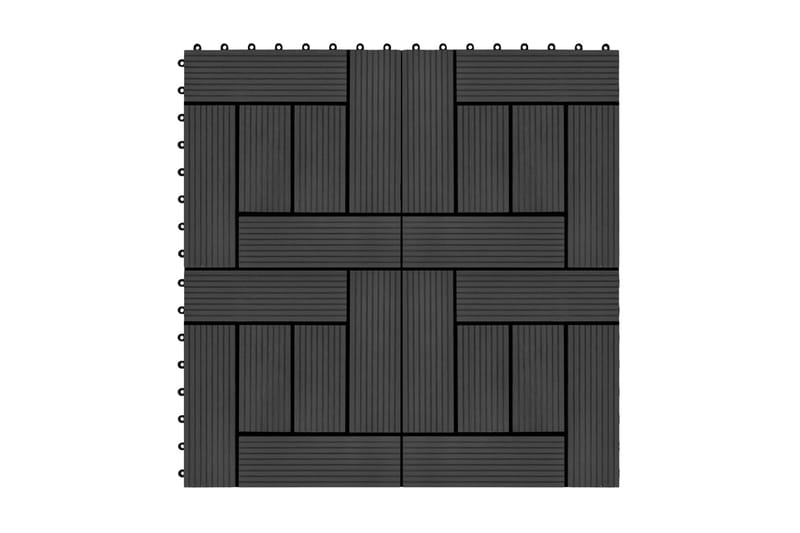 Trall 11 st WPC 30x30 cm 1 kvm svart - Trall balkong
