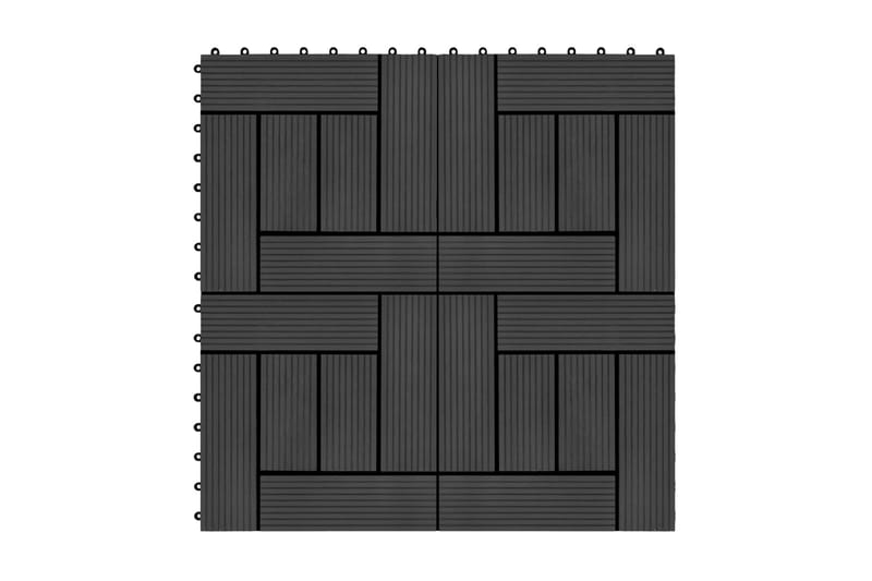 Trall 11 st WPC 30x30 cm 1 kvm svart - Trall balkong